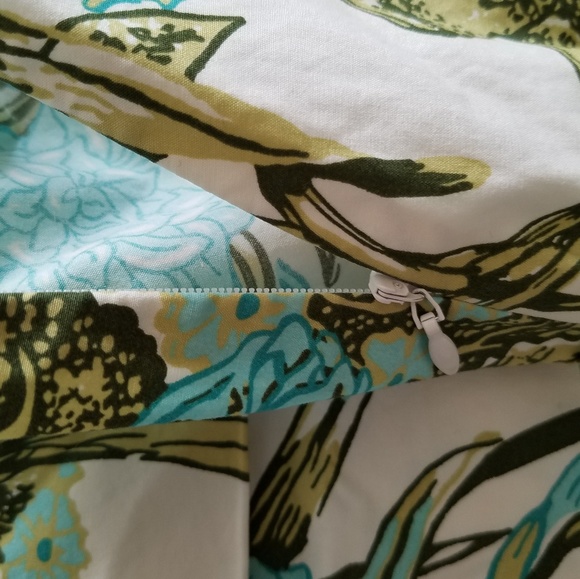 LOFT pleated printed floral skirt sz 8 - Picture 4 of 7